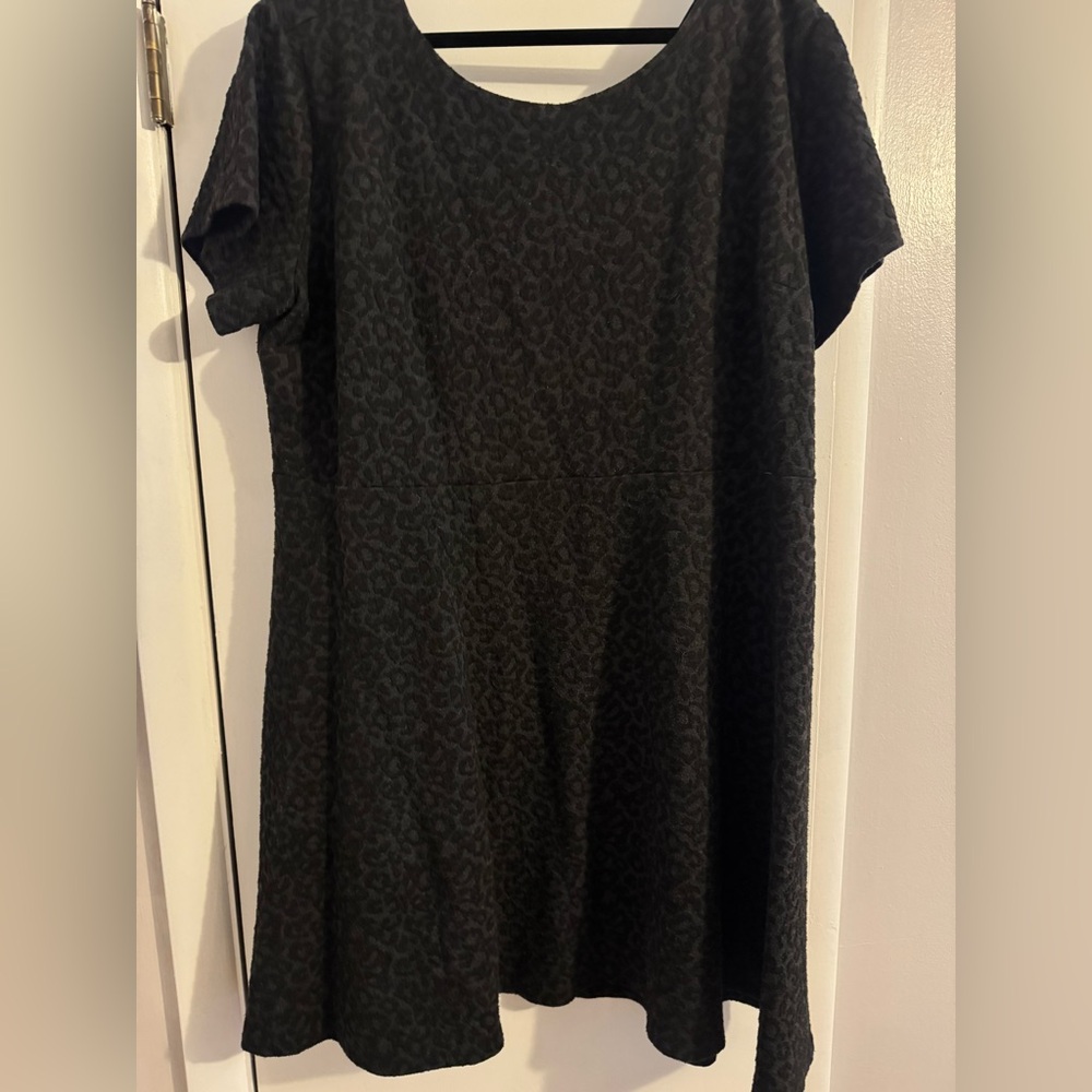 LOFT Black Leopard Print Blouse